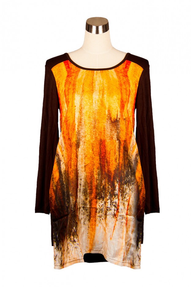 Morgan Marks Fire Digital Print Dress